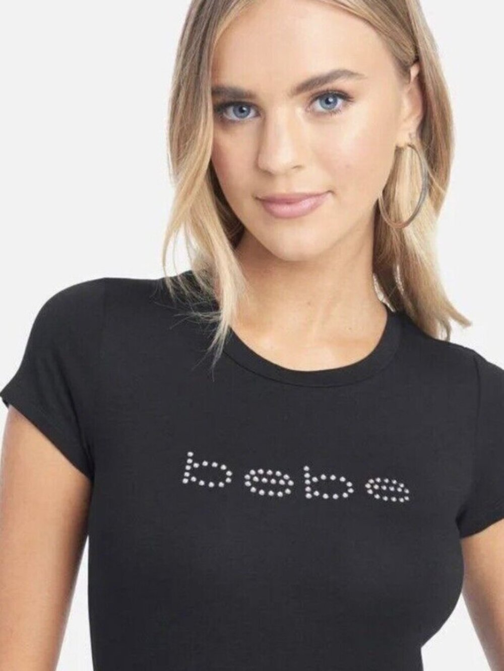 bebe black short sleeve top